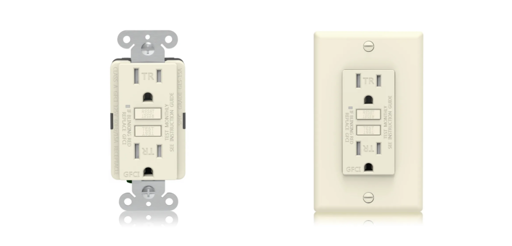 Faith Electric ETL/UL Listed Self-Test GFCI Outlets GLS-15A Tamper-Resistant Almond
