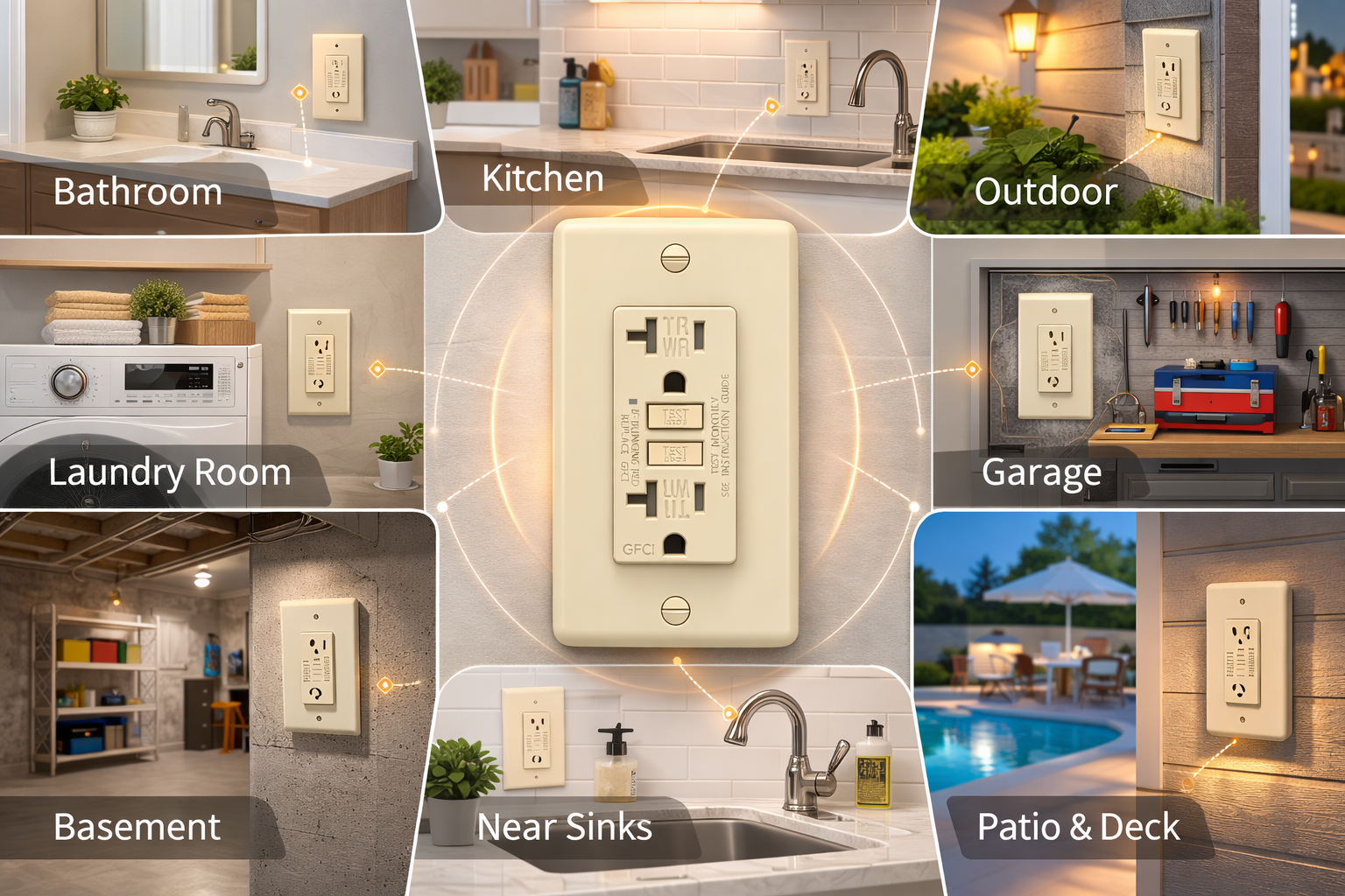 Where Should GFCI Outlets Be Installed in a Home?