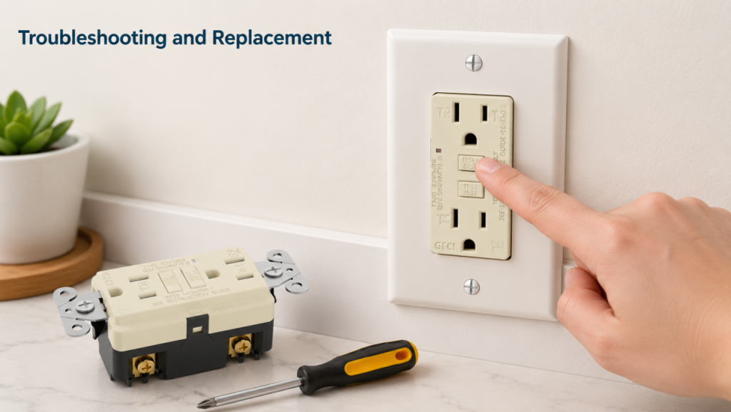 Troubleshooting and replacing a GFCI outlet that keeps tripping after installation
