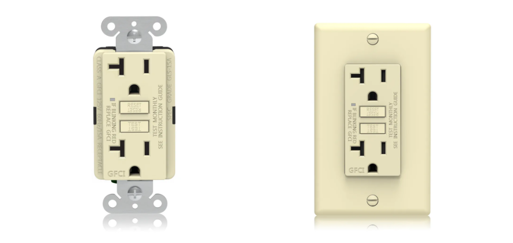 Faith Electric ETL/UL Listed Self-Test GFCI Outlets GLS-20A Non Tamper-Resistant Ivory