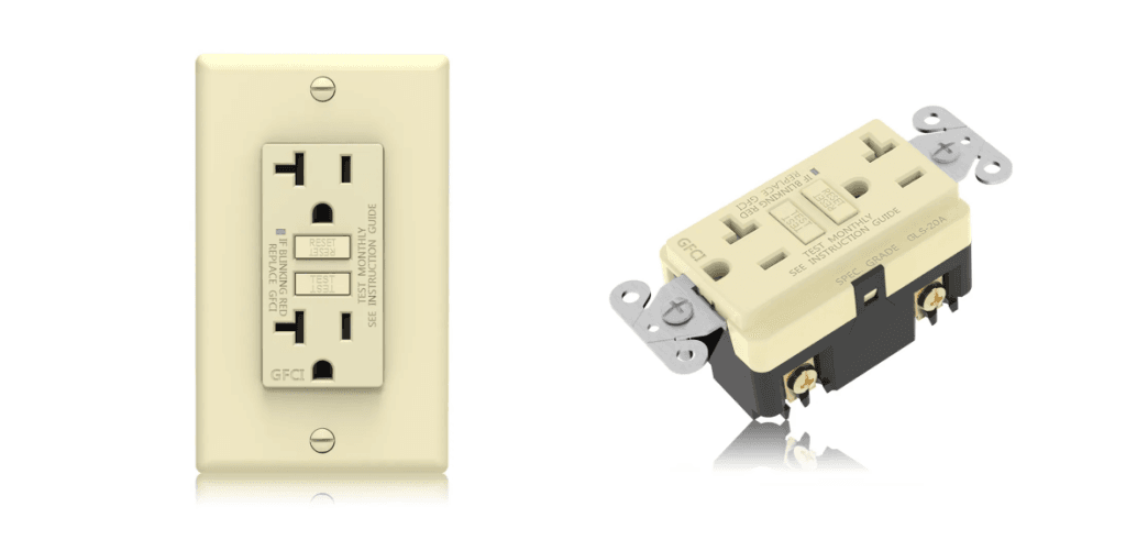 Faith Electric ETL/UL Listed Self-Test GFCI Outlets GLS-20A Non Tamper-Resistant Ivory