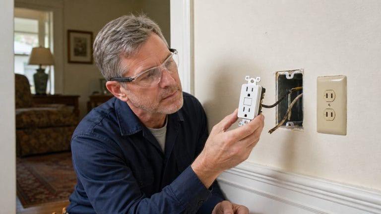 GFCI receptacle used in an older home where the branch circuit has no equipment grounding conductor